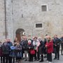 Davanti all'ingresso laterale della Chiesa di S. Ilario, sede del Museo di S. Emidio 